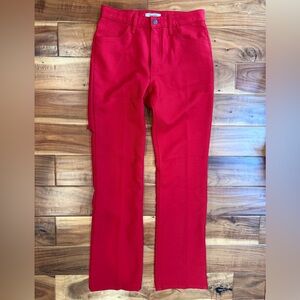 Wrangler Retro High Rise Wrancher Red Boot Cut Jeans